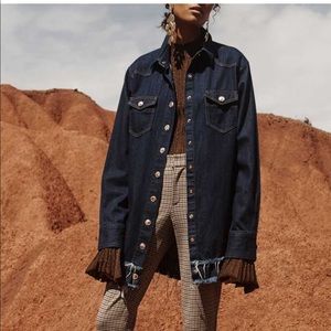 Caroline Constas shirt dress with ruffles